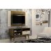  Rack Houston com Painel America para TVs de ate 50 Polegadas Valdemoveis Ipê/Off White