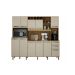 Armario 10 Portas 3 Gavetas Petra Valdemoveis Cinamomo/Off White