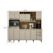 Armario 10 Portas 3 Gavetas Petra Valdemoveis Cinamomo/Off White