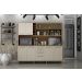 Armario 6 Portas 4 Gavetas Maranella Valdemoveis Cinamomo/Off White