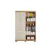 Armario Multiuso 2 Portas 4 Gavetas Lisboa Valdemoveis Cinamomo/Off White