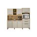 Armario de Cozinha Completa Sena 7 Portas 2 Gavetas Valdemoveis Cinamomo/Off White