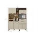 Armario para Cozinha 7 Portas Monte Rey Valdemoveis Cinamomo/Off White