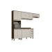 Cozinha Compacta 4 Peças 11 Portas Alpes Valdemoveis Ipê/Off White