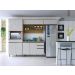 Cozinha Compacta 4 Peças Turquesa Valdemoveis Cinamomo/Off White