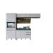 Cozinha Compacta 4 Peças Turquesa Valdemoveis Ipê/Off White