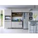 Cozinha Compacta 4 Peças Turquesa Valdemoveis Ipê/Off White