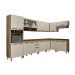 Cozinha Completa Pérola 350cm 8 Peças 19 Portas 2 Gavetas Valdemoveis  Cinamomo/Off White