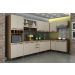 Cozinha Completa Pérola 350cm 8 Peças 19 Portas 2 Gavetas Valdemoveis  Cinamomo/Off White