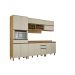 Cozinha Completa Turquesa 5 peças 12 portas 03 gavetas Valdemoveis Cinamomo/Off White