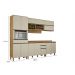 Cozinha Completa Turquesa 5 peças 12 portas 03 gavetas Valdemoveis Cinamomo/Off White
