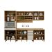 Cozinha Completa Turquesa 5 peças 12 portas 03 gavetas Valdemoveis Cinamomo/Off White