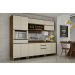 Cozinha Completa Turquesa 5 peças 12 portas 03 gavetas Valdemoveis Ipê/Off White