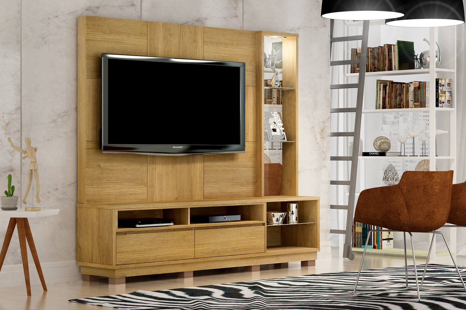 Home Nevada para TVs ate 65 Polegadas Valdemoveis Cinamomo