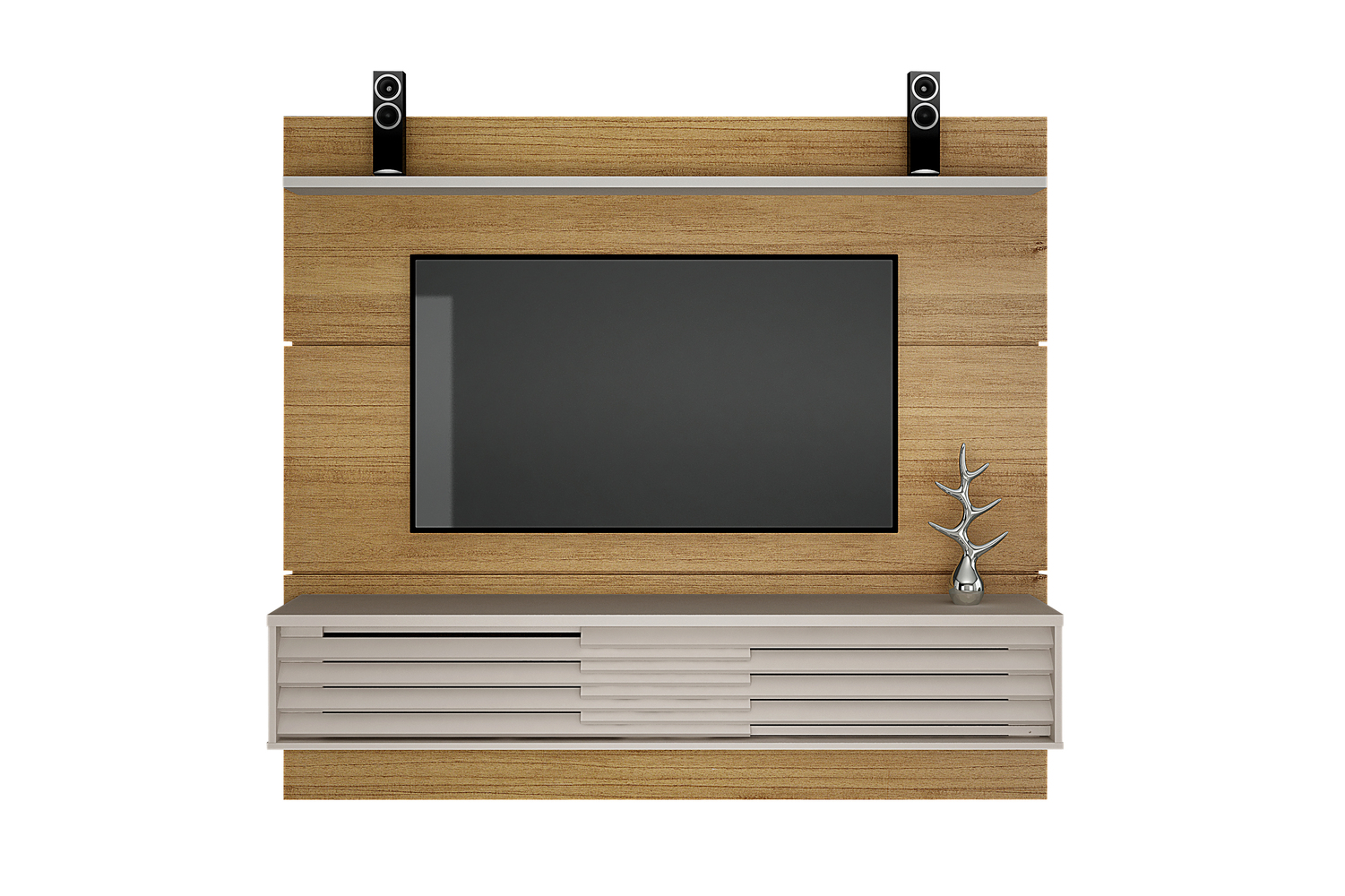 Home Suspenso California para TVs de ate 60 Polegadas Valdemoveis Cinamomo/Off White