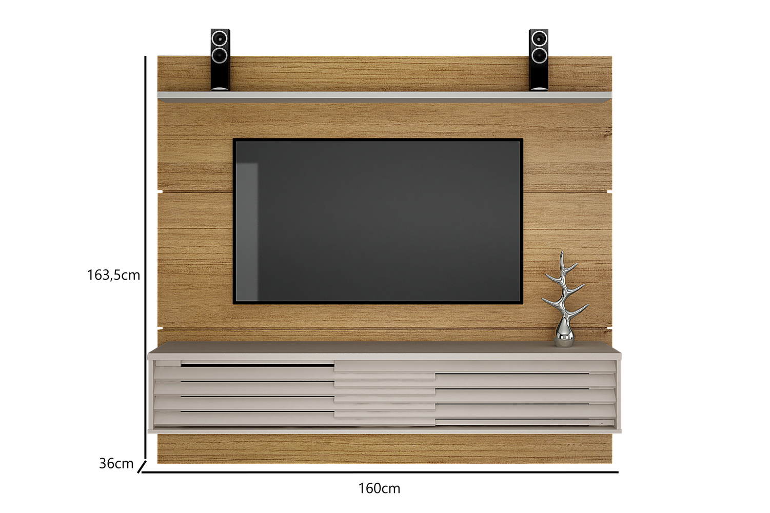 Home Suspenso California para TVs de ate 60 Polegadas Valdemoveis Cinamomo/Off White