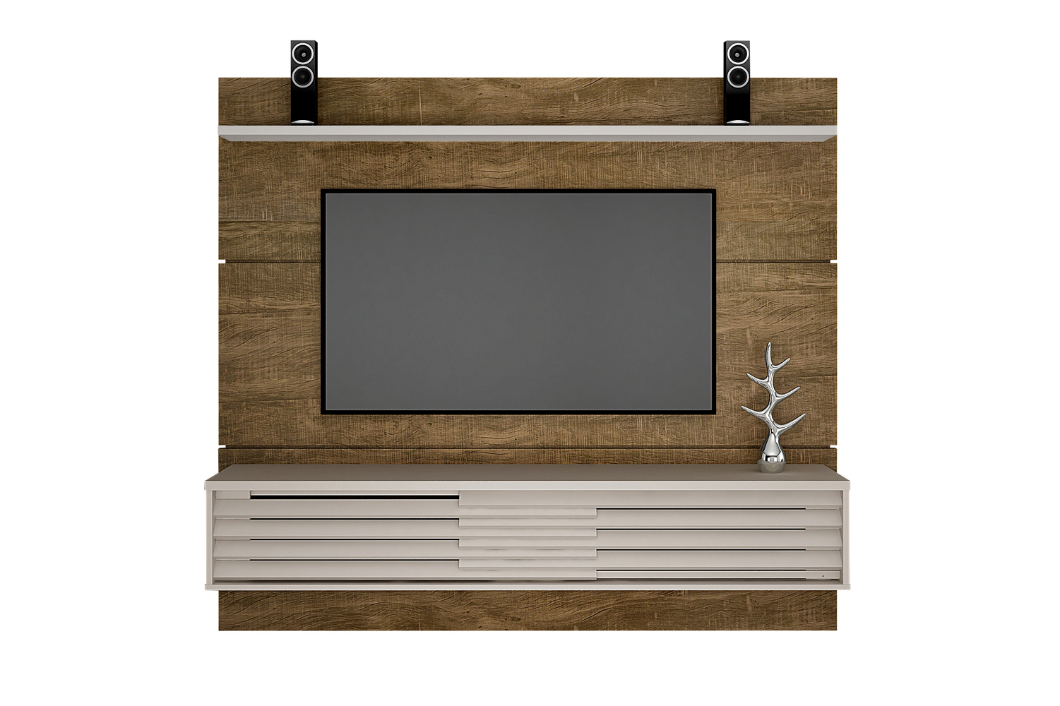 Home Suspenso California para TVs de ate 60 Polegadas Valdemoveis Ipê/Off White