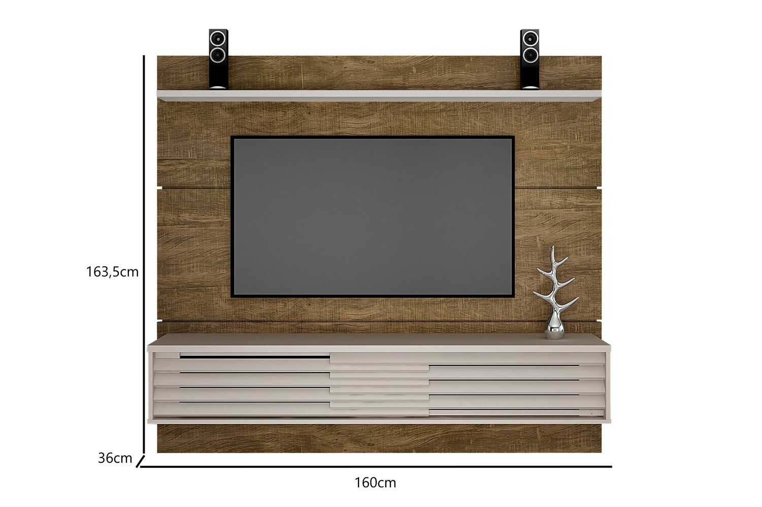 Home Suspenso California para TVs de ate 60 Polegadas Valdemoveis Ipê/Off White