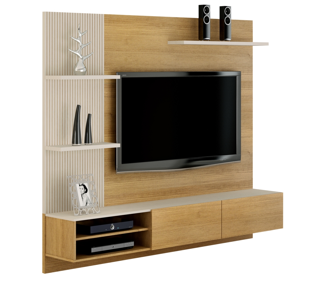 Home Suspenso Montana TV 60 Polegadas Valdemoveis Cinamomo/Off White