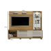 Home Theater Ravena para TV até 65 Polegadas Valdemoveis Cinamomo/Off White