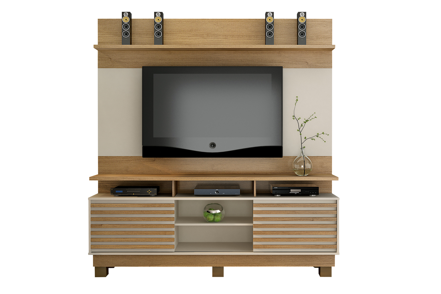 Home Theater Texas para TV ate 60 Polegadas Valdemoveis Cinamomo/Off White