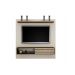 Painel Arizona Para Tv Até 50 Polegadas Com Porta De Correr Valdemoveis Off White/Ipê