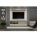 Painel Arizona Para Tv Até 50 Polegadas Com Porta De Correr Valdemoveis Off White/Ipê