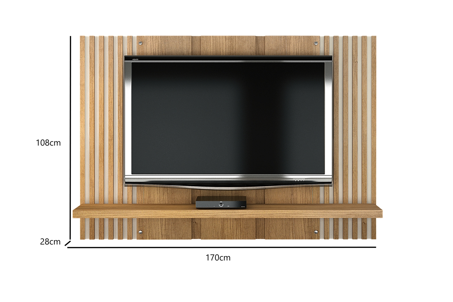 Painel Extensivel Bolonha para TV ate 47 Polegadas Valdemoveis Cinamomo/Off White