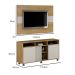 Rack Com Painel para TVs ate 50 Polegadas Viena Valdemoveis Cinamomo/Off White