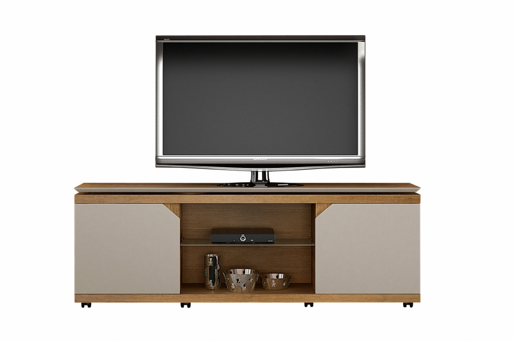 Rack Florença para TV ate 70 Polegadas Valdemoveis Cinamomo/Off White