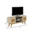 Rack para TV até 65 Polegadas 2 Portas Detroit Valdemoveis Off White/Cinamomo
