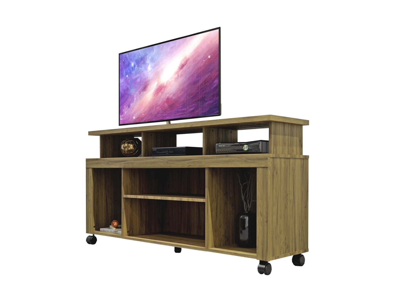 Rack para TV ate 47 Polegadas Espanha Valdemoveis Cinamomo/Off White