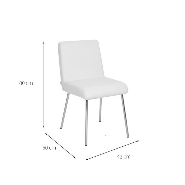 [OUTLET] Conjunto com 2 Cadeiras de Cozinha Vox Branco