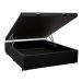 Base Baú Viúva - Corino Preto p/ Colchão 1,28cm X 1,88cm