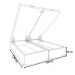 Base para Cama Box Queen Baú Corino Preto