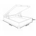 Cama Baú Casal Box 1,38x1,88cm Corino Preto
