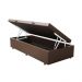 Cama Box Baú Solteiro Corino Marrom 0,88x1,88cm