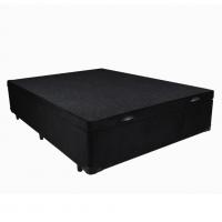 Cama Box Baú Viúva 1,28cm x 1,88cm Suede Preto