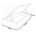 Cama Box Solteiro Baú 0,88x1,88 Corino Bege