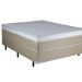 Cama Box de Casal + Colchão Molas Ensacadas de Chenille Bege