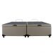 Cama King Baú 1,92cm x 2,03cm Bipartida Corino Bege