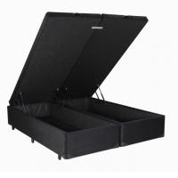 Cama King Baú 1,92cm x 2,03cm Suede Preto