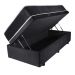 Cama Solteirão Box Baú  P/ Colchão 0,96cm x 2,03cm Suede Preto