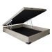 Cama Viúva Baú 1,28x1,88cm Corino Bege