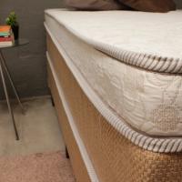 Conjunto Cama Queen Baú com Colchão 1,58 x 1,98 cm