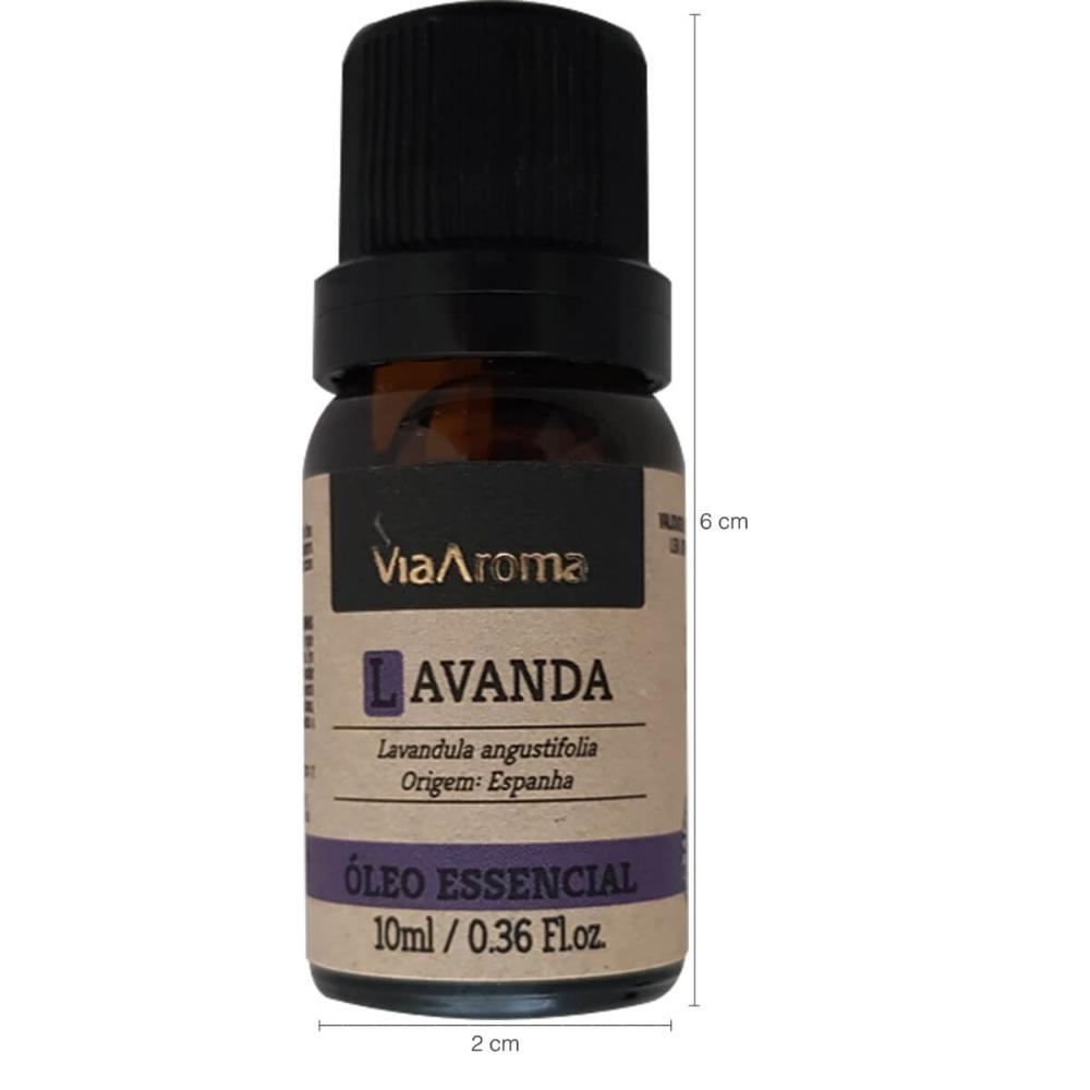 Kit 2 Óleos Essencial Lavanda para Aromatizador 100% Natural Via Aroma 10ml