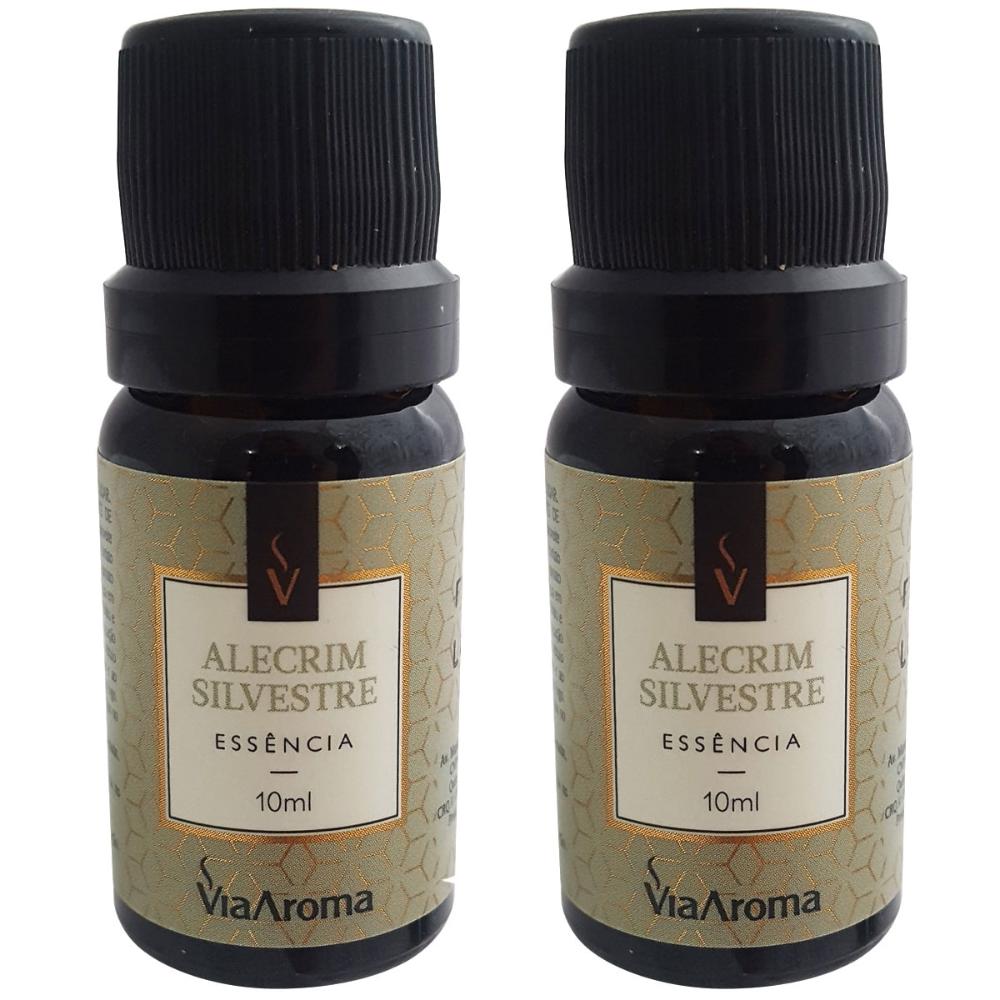Kit 2 Essências Aromatizantes pra Aromatizador Elétrico Via Aroma 10ml Alecrim Silvestre