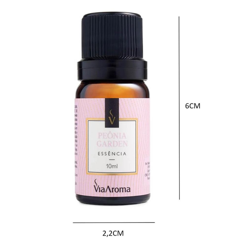Kit 5 Essência Peônia Garden Via Aroma 10ml cada para Aromatizador Elétrico