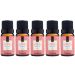 Kit 5 Essências Aromatizadoras Para Difusor Elétrico 10ml Via Aroma Limão E Framboesa