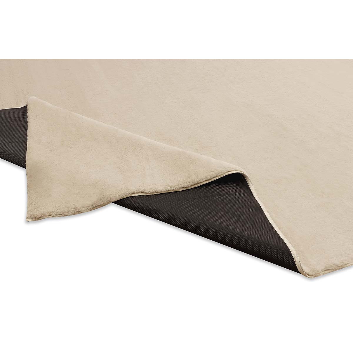 Tapete Pele de Coelho Macio Touch Bege 2,00X2,50M Via Star